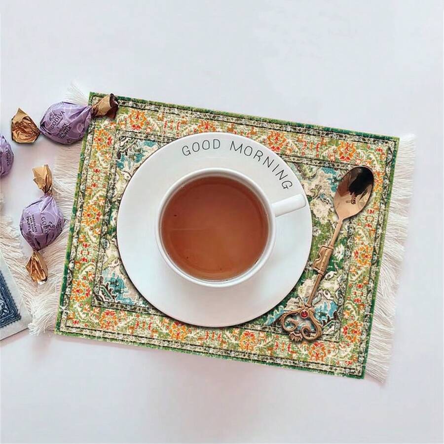 1件装咖啡垫,咖啡杯垫,咖啡杯垫,咖啡杯垫,饮料杯垫,餐具沥水垫,桌垫,餐垫,鼠标垫,防滑耐热垫,流苏地毯杯垫,桌面杯垫,桌面杯垫,学校用品,圣诞节节日礼物 - 顏色 - 查看 1