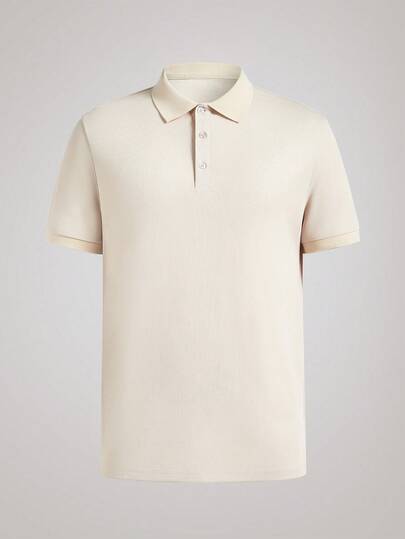 Officeau 男士纯色休闲/商务 Polo 衫，短袖，夏季