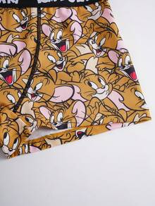 TOM & JERRY X SHEIN Women's Cartoon Print Camisole Bra Set - Brown - View 8