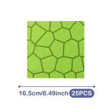 绿色底龟壳图案一次性餐盘、餐巾纸和杯子套装，可供20位客人使用。这款一次性派对用品套装（包括餐盘、餐巾纸和杯子）非常适合生日派对、婚礼和家庭野餐。 - 查看 8