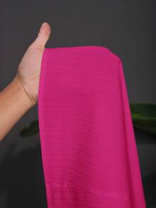 Slaydiva Bộ đồ mùa hè dành cho nữ cỡ lớn, kiểu dáng thường ngày, gợi cảm, tối giản, gồm áo tay lỡ thắt nơ và quần ống đứng. - Màu Hồng Tươi - Xem 8