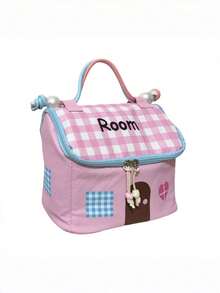 Small House Makeup Bag, Dopamine-Inspired Color Scheme, Large Capacity With Separate Compartments, Travel-Friendly, Portable, And Waterproof - Multicolor - View 6
