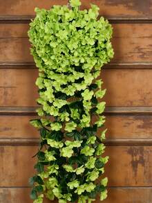 2pcs Artificial Violet Wall Hanging Silk Flowers, Window And Balcony Decorations, 18-Head Hydrangea Decorative Flowers - Multicolor - View 4