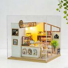 创意DIY奶茶店模型摆件，微缩建筑场景玩具，精致手工小屋摆件，DIY沉浸式玩具。 - 彩色 - 查看 4