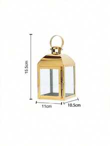 Cirelle European-Style Windproof Glass Candle Holder - Stainless Steel Lantern For Outdoor & Indoor, Elegant Wedding Table Decor - multicolor - View 14