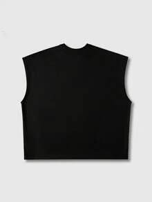 ROMWE MEN Grunge Punk Men's Summer Street Metal Grommet Loose Tank Top - Black - View 3