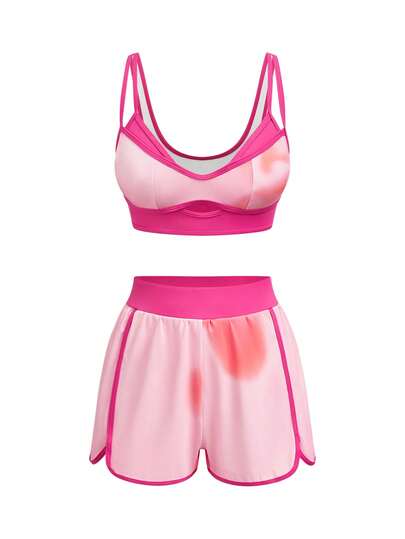 Cheerettes Women's Sports Bra And Shorts Set