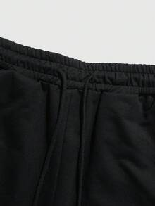 ROMWE MEN Prep Men's Contrast Color Drawstring Waist Slant Pocket Casual Shorts - Multicolor - View 3