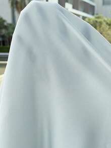 Al Najma 女士V领荷叶边短袖优雅阿拉伯风格连衣裙 - 藍色 - 查看 8