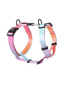 1pc Gradient Color Dog Harness, Small Dog Leash, Comfortable And Adjustable, Suitable For Outdoor Walks And Training For Small Dogs. - Multicolor - View 1