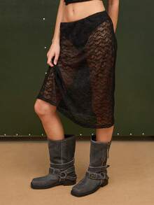 COUREZ Women Skirts - Black - View 2