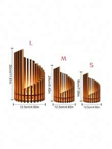 1 chiếc giá nến gỗ nhiều tầng thủ công, vân gỗ tự nhiên, thiết kế tinh tế tạo không gian lãng mạn cho ngôi nhà, vật trang trí trung tâm, quà tặng Ngày của Mẹ. - Nhiều màu - Xem 13