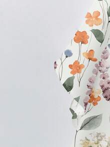 EMERY ROSE 印花休闲宽松圆领短袖衬衫，大码，适合夏季穿着，时尚百搭，花卉/度假/春季女式夏季上衣，大码印花衬衫，女士印花上衣，休闲春季上衣 - 彩色 - 查看 3