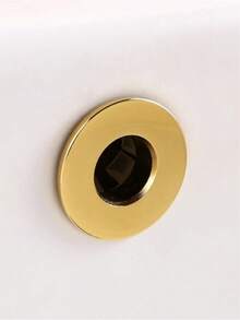 1/5Pcs Antique Style Sink Overflow Cover, Decorative Basin Overflow Hole Cap For Bathroom Wash Basin - Gold - View 8