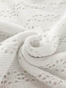 Breezaya 2026春夏新款欧美风性感修身腰部休闲度假日常户外女士浪漫海滩派对晚宴海边针织米色女式毛衣连衣裙，镂空慵懒舒适，适合情人节穿着。 - 白色 - 查看 3