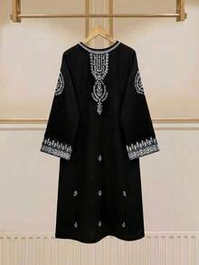 GlowEve Đầm nữ thanh lịch cổ chữ V dáng rộng in họa tiết Paisley - Nhiều màu - Xem 2