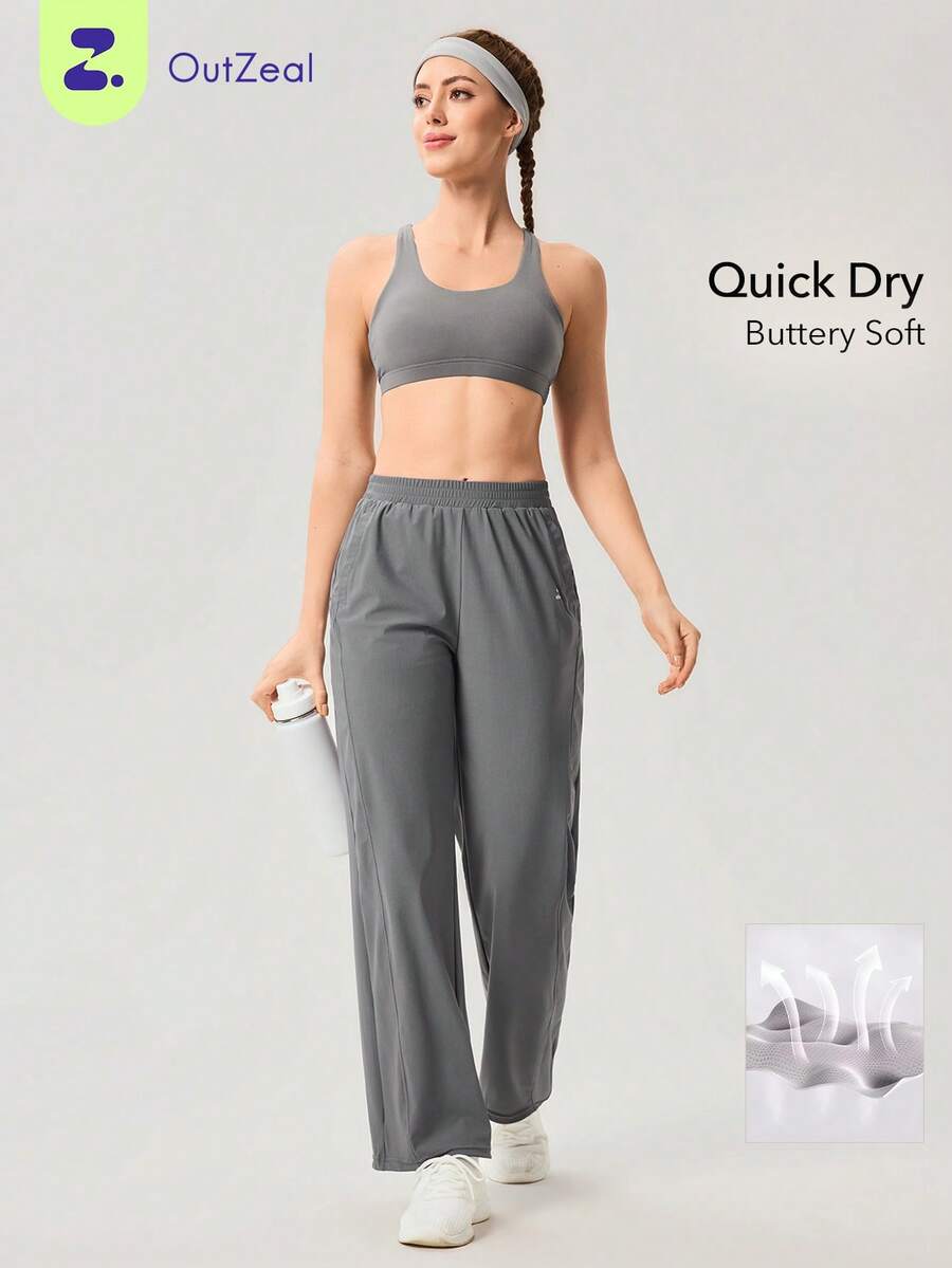 OutZeal 女士运动裤 日常休闲速干阔腿运动裤 - 灰色 - 查看 1