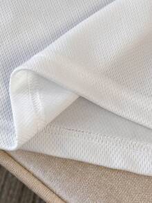 Manfinity Joysei Bộ đồ thể thao nam cỡ tiêu chuẩn gồm áo ba lỗ trắng kẻ sọc và quần short đen, bộ 2 món, thích hợp cho mùa hè, thể thao, đi học, chạy bộ, tập thể dục. - Đen và trắng - Xem 6