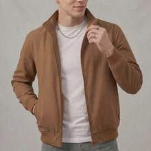 Chaqueta LIgera Para Caballero con Bolsillos con Cierres - Camel - Ver 4