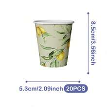 Bộ đĩa, khăn ăn và cốc dùng một lần Lemon Leaf, phục vụ 20 khách. Bộ đồ dùng tiệc dùng một lần này (bao gồm đĩa, khăn ăn và cốc) rất phù hợp cho các bữa tiệc sinh nhật, đám cưới và dã ngoại gia đình. - Xem 7