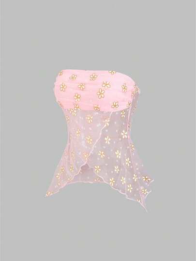 Sweetra Áo ống nữ thời trang xuân hè mới, phong cách đường phố retro, gợi cảm, ôm sát, xếp ly, thanh lịch, đa năng, thoải mái, thích hợp cho kỳ nghỉ.