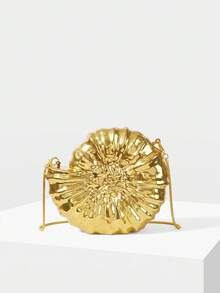 MOTF LADIES CLUTCH BAG, METAL SPECIAL-SHAPED CLUTCH BAG, SUITABLE FOR EXQUISITE HOLIDAY PARTIES - Gold - View 3