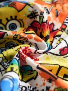 SpongeBob SquarePants | SHEIN 青少年男童弹性腰带休闲平角内裤 - 白色 - 查看 5