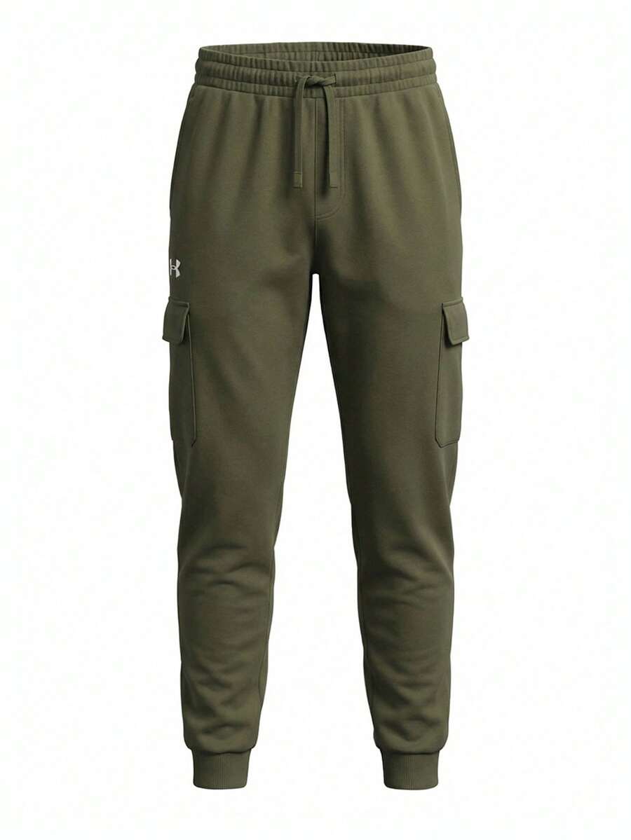 Under Armour Rival Men's Cargo Joggers Green - Marine OD Green /  / White - View 1