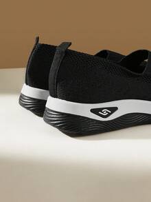 CUCCOO EASI Ins Super Fire Purple Mesh Grandma Shoes, Light And Comfortable Women's Shoes, Spring And Summer Commuting Shoes - Cloth black - View 4