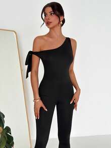 Firerie Bộ jumpsuit đen thanh lịch, thoải mái dành cho nữ, không tay, dáng ôm, dài đến 7/8, thích hợp cho đi làm, dạo chơi, dự tiệc, hẹn hò, lễ hội âm nhạc. - màu đen - Xem 5
