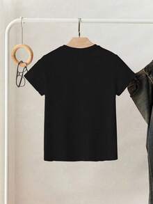 Resyla Women's Standard Size Floral Sequin Round Neck Short Sleeve Casual T-Shirt Raglan Sleeve Golf Pastal Summer - Black - View 2