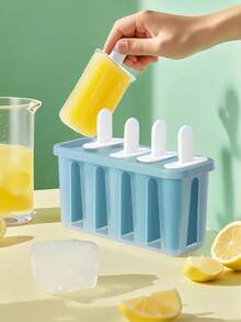 1pc 5-Slot Ice Pop Mold, Suitable For Everyday Home Use - Blue - View 4