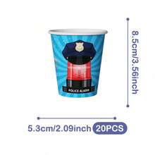 蓝色背景星空城市车站一次性餐盘、餐巾纸和杯子套装，可供20位客人使用。这款一次性派对套装（包括餐盘、餐巾纸和杯子）非常适合生日派对、婚礼和家庭野餐。 - 查看 7