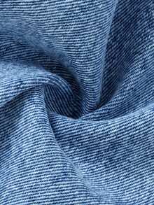 SHEIN Jeans para niñas, de algodón cómodo, diseño desgastado, uso casual diario, adecuado para salidas, fiestas, viajes, regreso a la escuela, nueva llegada, pantalones vaqueros versátiles para exteriores y transporte - Azul lavado medio - Ver 3