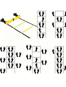 1pc Agile Ladder Rope Ladder Football Training Ladder Jumping Grid Soft Ladder Basketball Football Training Equipment Jumping Grid Ladder (Comes With Storage Bag) - Multicolor - View 5