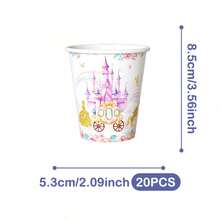 粉色城堡图案一次性餐盘、餐巾纸和杯子套装，可供20位客人使用。这款一次性派对用品套装（包括餐盘、餐巾纸和杯子）非常适合生日派对、婚礼和家庭野餐。 - 查看 11