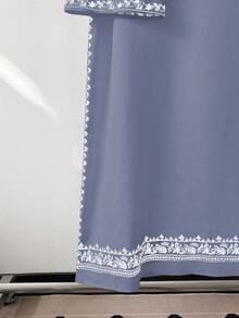 GlowEve Đầm nữ cổ tròn tay dài in họa tiết kiểu vintage mới, bộ 2 mảnh in họa tiết thời trang thường ngày kèm khăn choàng, đầm hè nữ, đầm thường ngày nữ - Nhiều màu - Xem 3