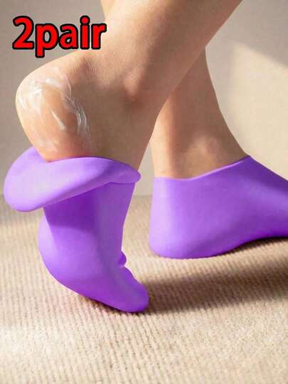 Silicone Moisturizing Foot Socks, Heel Crack Prevention & Dead Skin Remover, Elastic Breathable Gel Socks For All-Day Hydration, Soft & Comfortable