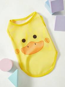PETSIN 1 chiếc áo vest cho chó cưng in hình vịt hoạt hình dễ thương, thoải mái và thoáng khí. - Nhiều màu - Xem 2