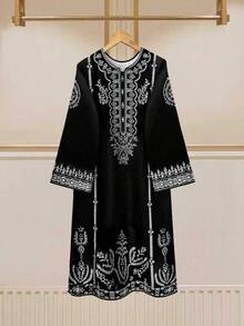 GlowEve Đầm nữ thanh lịch cổ chữ V dáng rộng in họa tiết Paisley - Nhiều màu - Xem 1