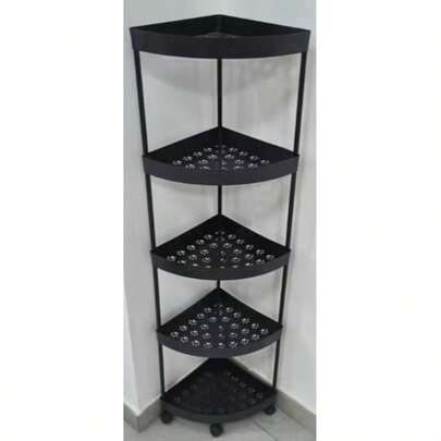 角落浴室置物架、三角角落置物架、落地式马桶置物架、洗手间置物架、浴室置物架、储物架、缝隙置物架、多层厨房置物架、浴室配件、房间装饰