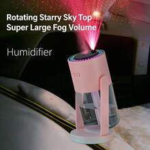 CL28 Rotating Starry Sky Projection Humidifier – USB Powered Cool Mist Humidifier With Colorful LED Lights, 280ML Water Tank For Desktop, Car, Home & Office (ABS + PP Material) - multicolor - View 6