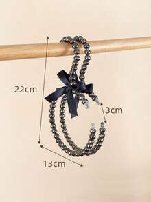 Ins 公主风少女心形可爱珍珠轻奢复古衣架欧式仙女风衣架围巾挂钩 - 黑色 - 查看 12