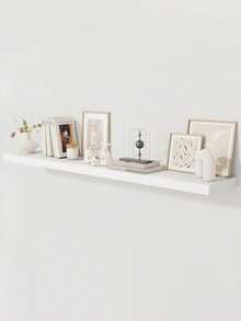 1 pieza/3 piezas Estante de pared de madera rústica montado en la pared, estantes flotantes con múltiples compartimentos para sala de estar, baño, lavandería, dormitorio, cocina, oficina en casa, organización del hogar - Blanco - Ver 3