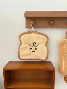 1pc Cute Bread Shaped Hand Towel, Highly Absorbent, Suitable For Kitchen, Bathroom, Room Decor, Strong Water Absorption And Easy To Clean, Kitchen Towel, Bathroom Accessory (Slight Color Difference Between Picture And Actual Item May Exist) - Multicolor - View 6