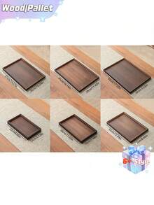A Bamboo Tray, Serving Tray, Tea Tray - Brown - View 2
