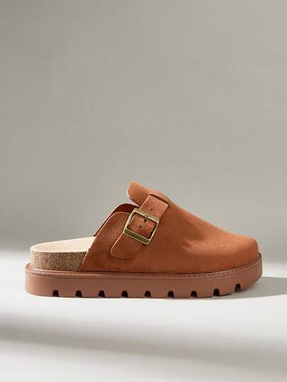 Solecia Zapatos planos casuales de mujer con hebilla y plataforma cómoda