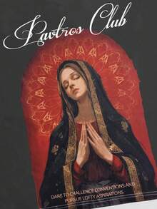 PAVTROS Men's Fashionable Personalized Saint Print T-Shirt - Dark Grey - View 5