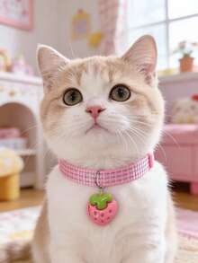 PETSIN 1 件装宠物反光水果项圈；猫项圈；狗项圈；颈围可调节；宠物配件；节日礼物；宠物用品。 - 彩色 - 查看 5