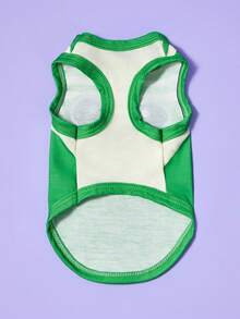 PETSIN 1pc Pet Dog/Cat Frog Cartoon Print Breathable Mesh Vest, Fits Both Cats & Dogs - Green - View 6